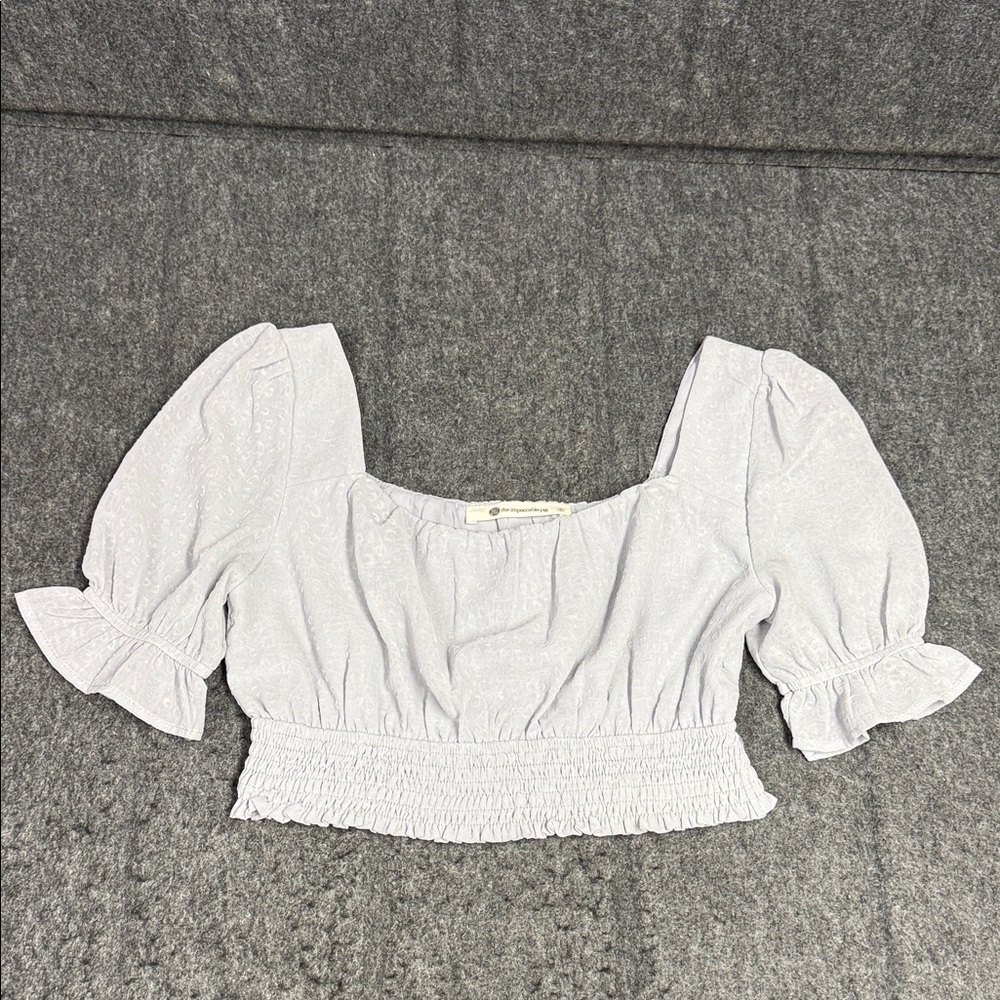 The Impeccable Pig light blue Puff Sleeve Blouse